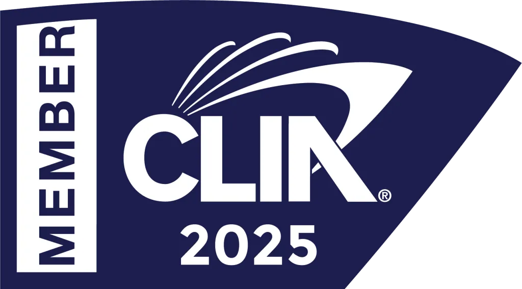 CLIA Member 2025 badge with stylized wave logo